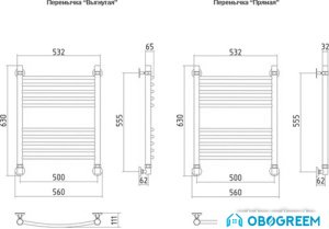 Полотенцесушитель Сунержа Богема 600x500