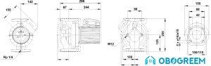 Насос Grundfos UPS 40-185 F