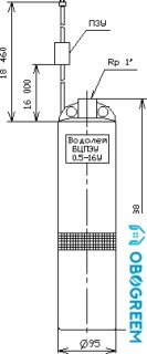 Скважинный насос Водолей БЦПЭУ 0,5-16 У