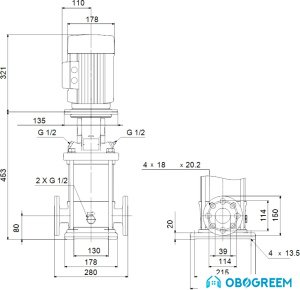 Насос Grundfos CR 10-5 A-FJ-A-E-HQQE