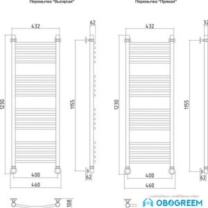 Полотенцесушитель Сунержа Богема 1200x400
