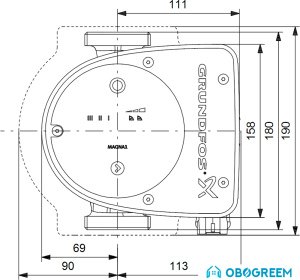 Насос Grundfos Magna1 25-100