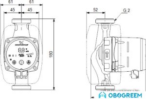 Насос Grundfos Alpha2 32-60 180