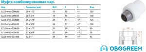 Фитинг Kalde Муфта комбинированная нар. 25x1/2