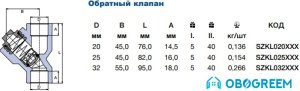 Фитинг Wavin Ekoplastik Обратный клапан ПП 32 [SZKL023XXX]