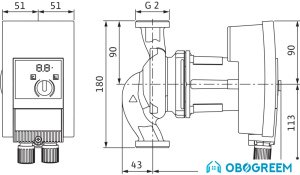 Циркуляционный насос Wilo Yonos MAXO-Z 30/0.5-7