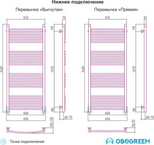 Полотенцесушитель Сунержа Богема 1500х600 прямая