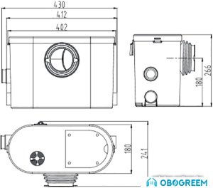 Канализационная установка Jemix STP-400 Lux