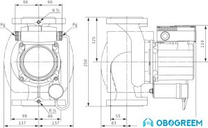 Циркуляционный насос Wilo TOP-S 40/15 (1~230 V, PN 6/10)