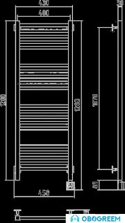Полотенцесушитель Сунержа Модус 1200x400 электрический