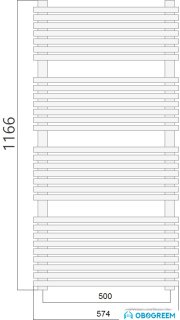 Полотенцесушитель Benetto Верона П30 574x1165