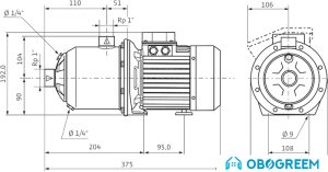 Самовсасывающий насос Wilo Economy MHI 203 (3~400 В, EPDM)