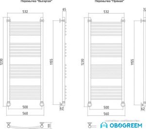 Полотенцесушитель Сунержа Богема 1200x500