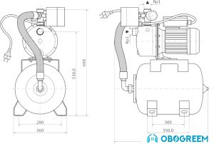 Насосная станция Wilo Jet HWJ 50 L 202 (1~230 В)