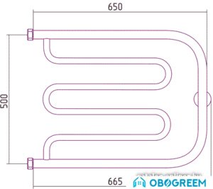 Полотенцесушитель Сунержа Лира 500х650
