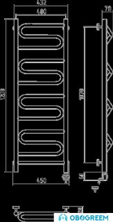 Полотенцесушитель Сунержа Элегия 1200x400 электрический