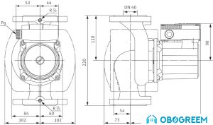 Циркуляционный насос Wilo TOP-S 40/4 (1~230 V, PN 6/10)