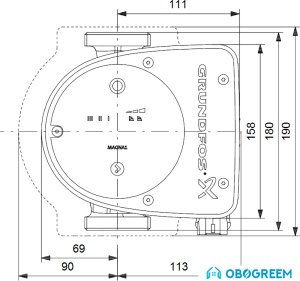 Циркуляционный насос Grundfos Magna1 32-40