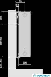 Стальной панельный радиатор Purmo Compact Ventil CV22 500x800