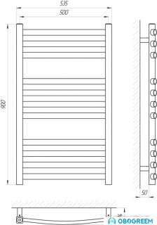 Полотенцесушитель Laris Гранд П11 50х90