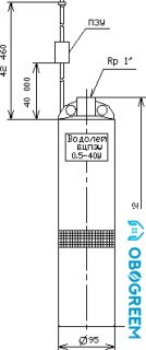 Скважинный насос Водолей БЦПЭУ 0,5-40 У