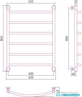 Полотенцесушитель Сунержа Галант+ 800x600 00-0200-8060