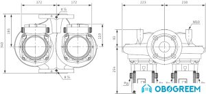 Циркуляционный насос Wilo TOP-SD 65/15 (3~400/230 V, PN 6/10)