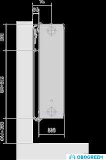 Стальной панельный радиатор Purmo Compact Ventil CV22 500x2600