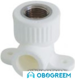 Фитинг Kalde ПП угольник комб. с креплением вн. 25x1/2