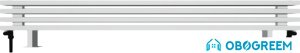 Стальной трубчатый радиатор Loten Grey ZN 380x1250 (боковое подключение)