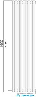 Полотенцесушитель Benetto Тренто П9 446x1600