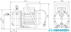 Самовсасывающий насос Wilo Jet WJ 204 (1~230 В)