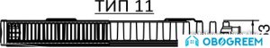 Стальной панельный радиатор Korado Radik Klasik тип 11 300x500