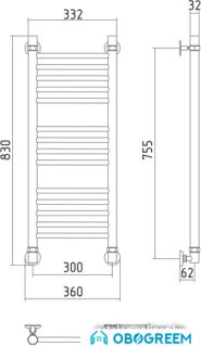 Полотенцесушитель Сунержа Богема 800x300