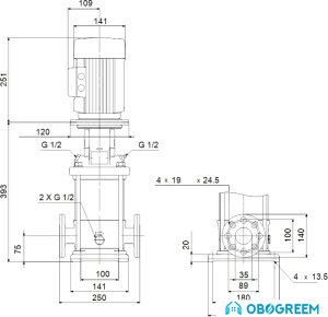 Многоступенчатый насос Grundfos CR 5-6 A-FGJ-A-E-HQQE