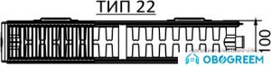 Стальной панельный радиатор Korado Radik Klasik тип 22 500x600