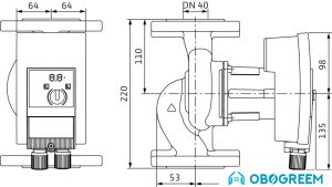 Циркуляционный насос Wilo Yonos MAXO-Z 40/0.5-8