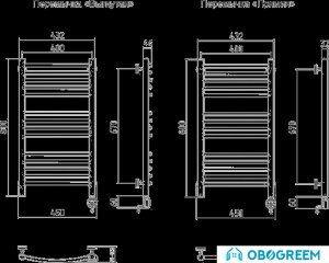 Полотенцесушитель Сунержа Богема 800x400 электрический