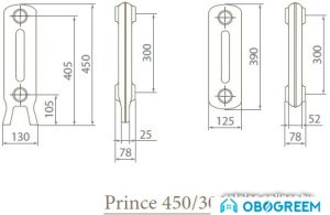 Чугунный радиатор Exemet Prince 450/300