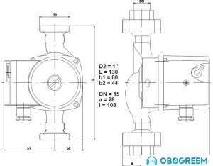 Циркуляционный насос IMP Pumps GHN 15/40-130