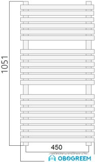 Полотенцесушитель Benetto Венето Legno П20 524x1051 (американская вишня)