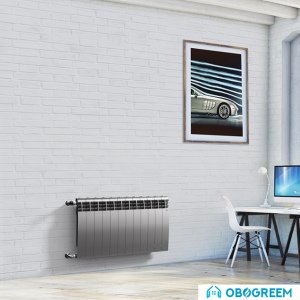 Биметаллический радиатор Royal Thermo BiLiner 500 Silver Satin (13 секций)