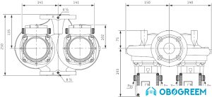 Циркуляционный насос Wilo TOP-SD 40/7 (1~230 V, PN 6/10)