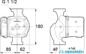 Насос Grundfos UPS 25-55 180