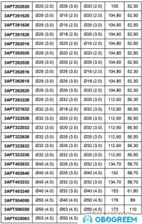 Фитинг APE Тройник редукционный 26x26x20 [3APT262620]