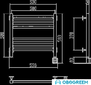 Полотенцесушитель Сунержа Модус 500x500 электрический