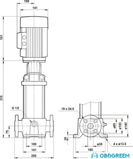 Насос Grundfos CR 1-5 A-FGJ-A-E-HQQE