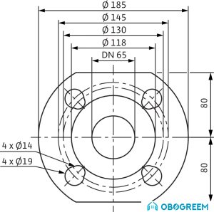 Циркуляционный насос Wilo TOP-SD 65/10 (3~/230 V, PN 6/10)