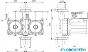 Циркуляционный насос Wilo TOP-SD 30/5 (1~230 V, PN 10)