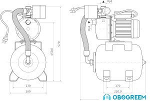 Насосная станция Wilo Jet HWJ 20 L 202 (1~230 В)